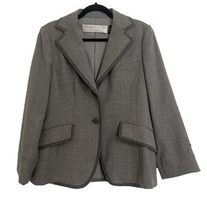 Charles Nolan Define wool blazer grey plus size‎ 16 workwear business casual